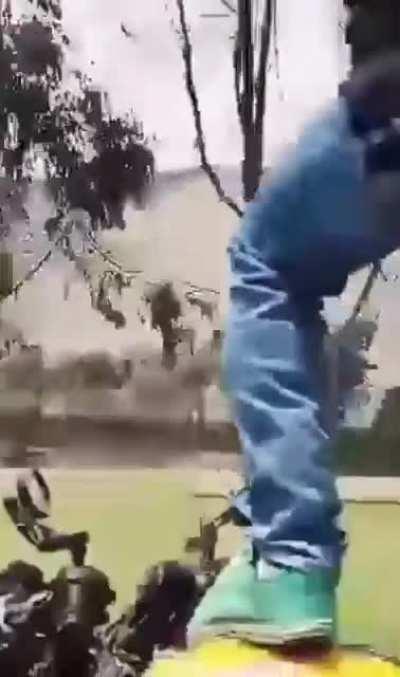 Unprofessional driver on a public course