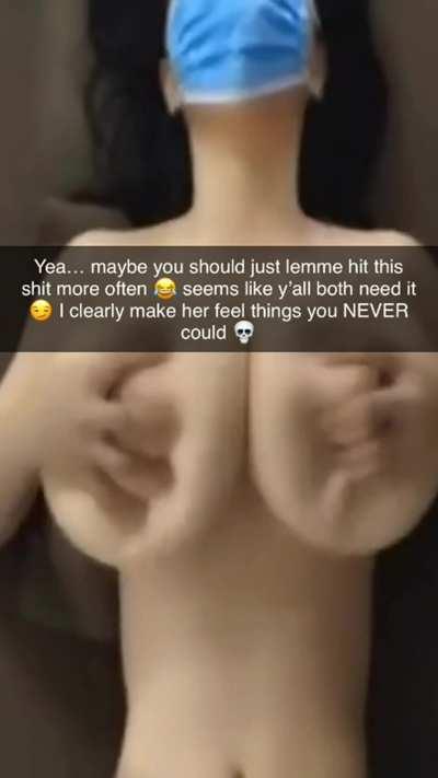 Busty Asian girlfriend cheats on me over snap