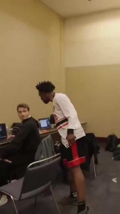 Man gets jumpscared by invisible force feild