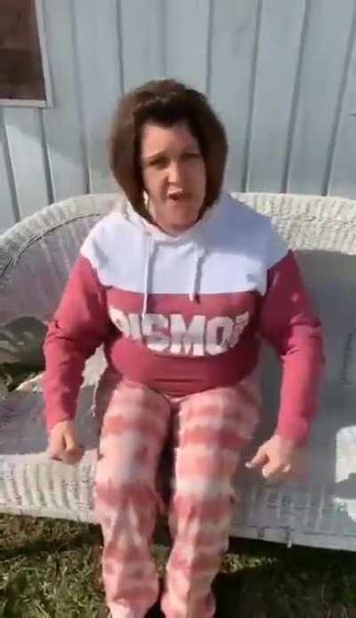 Woman fakes covid vaccine convulsion symptoms.