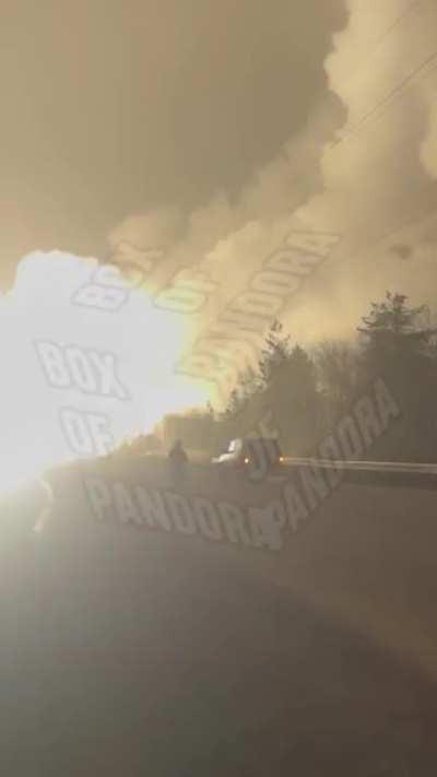 power line slightly damaged by HIMARS