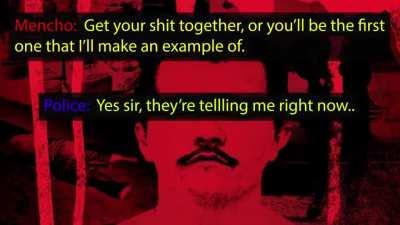 Not Chicago related: look how this Cartel leader talks to Police