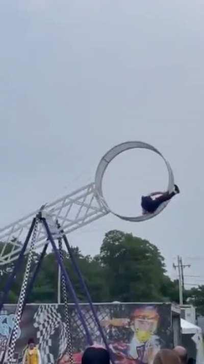 Performing a dangerous stunt without any safety precaution