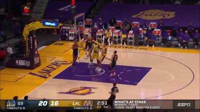 [Highlight] Lakers force the turnover which leads to a tough Caruso lay up