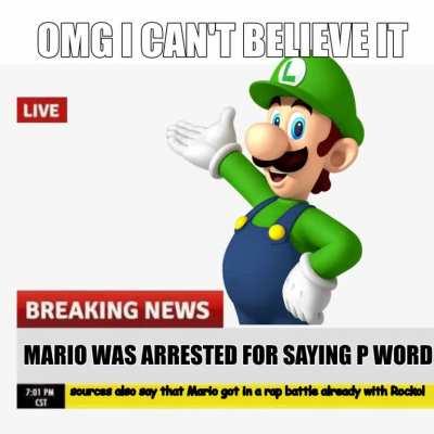 Mario says the P-word (p*nis) 😭