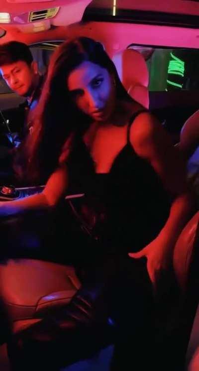 Nora Fatehi shaking her boobs vigorously for us in SLO-MO.