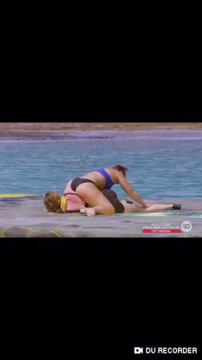 How Humiliating! Phoebe pinned to the ground with an ass on her face, twerked on and laughed at on LIVE TV!