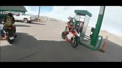 Officer tries to stop a biker without plates