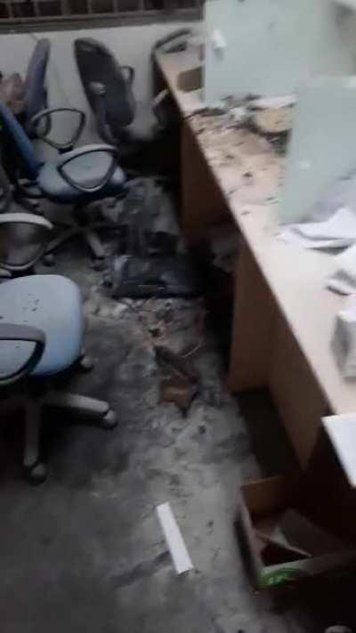 Coworker's computer (directly next to my desk) went up in flames. Luckily no one was hurt.