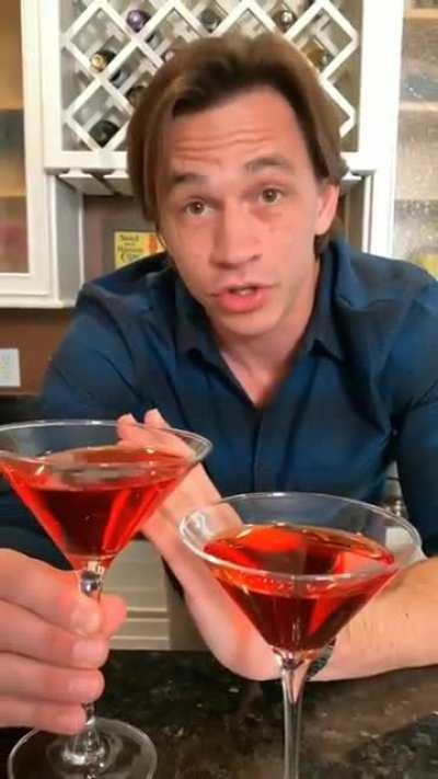 The amount of leftover space in cocktail glasses