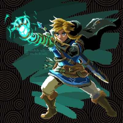 I pixelated and animated the new link art