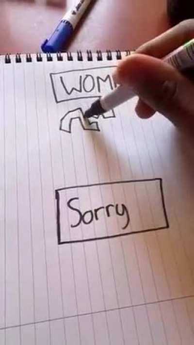 How women say sorry