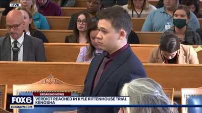Kyle Rittenhouse emotionally breaks down after he is found Not Guilty on all 5 felony counts