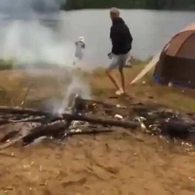 Playing golf with fire