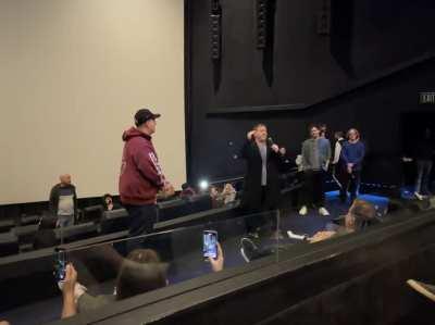 Checkout who showed up to our theater before MoM!