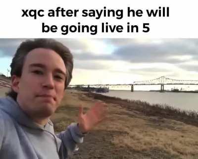 Lil bro ain’t going live