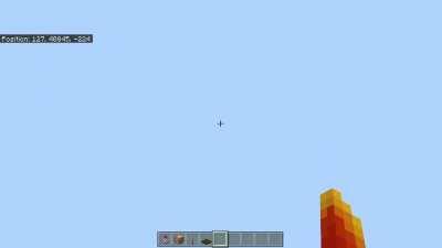 I wanted to see how high end crystals could blast me, but I think I ended up breaking the game (look at y level)