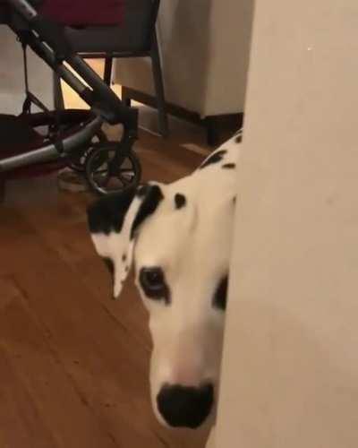 Man being vengefully stalked by a spotted demon