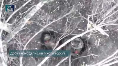 Ukrainian 36th marines attacking a Russian 76th VDV column by Tolstyi Lug, Kursk Oblast. December 2024