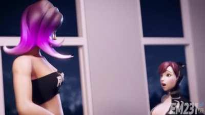 Uh-oh. Sneaky D.va Got Caught (EM231) [Overwatch]