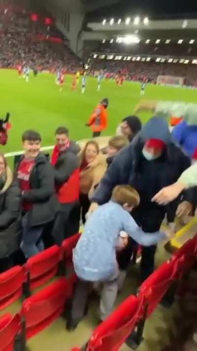People help Robinhood Jr kid stealing the football during match