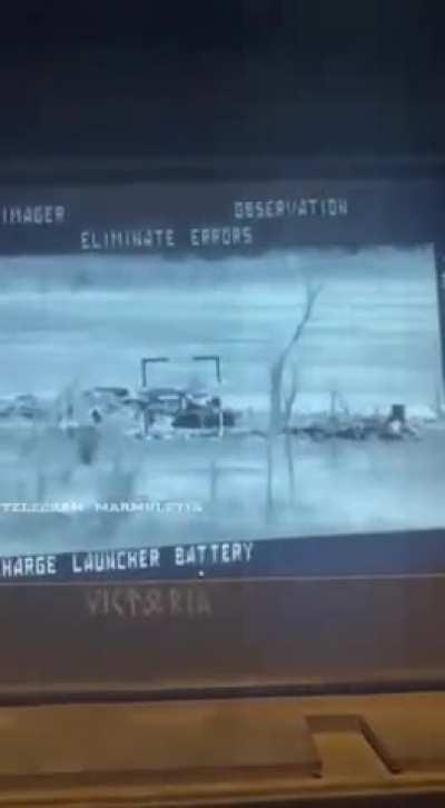 UA POV: Javelin strikes a Russian armored vehicle and nearby infantry, near Avdeevka