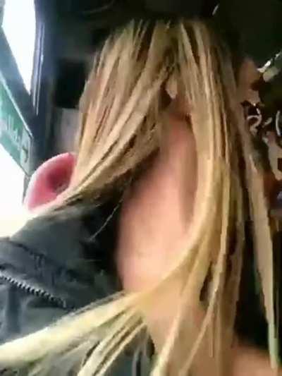 Latina Squirting on the bus