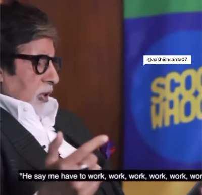 I didn’t know a video of Amit Ji singing Rihanna’s song ‘Work Work’ existed till now 😭