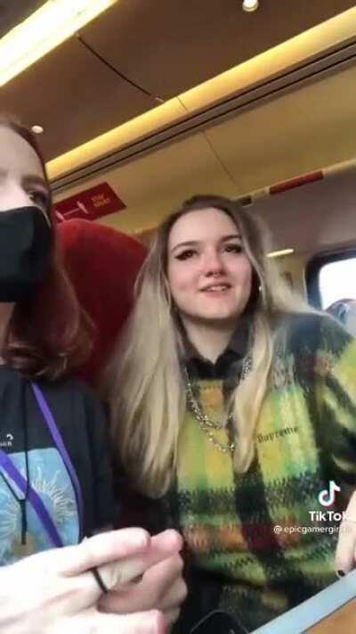 I hope this shit stopped once the camera was off for the sake of the other train passengers