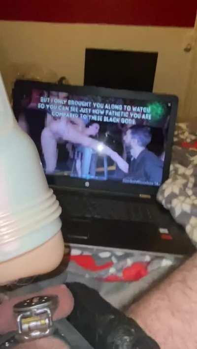 So funny and humiliating to try to fuck my fleshlight while my clitty is caged 😂😊