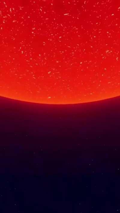 Stephenson 2-18, a red supergiant, has recently became the largest known star with an estimated radius around 2,150 times that of the Sun (R☉), which corresponds to a volume nearly 10 billion times that of the Sun.