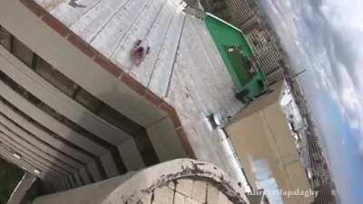 WCGR jumping from platform to house or sth.