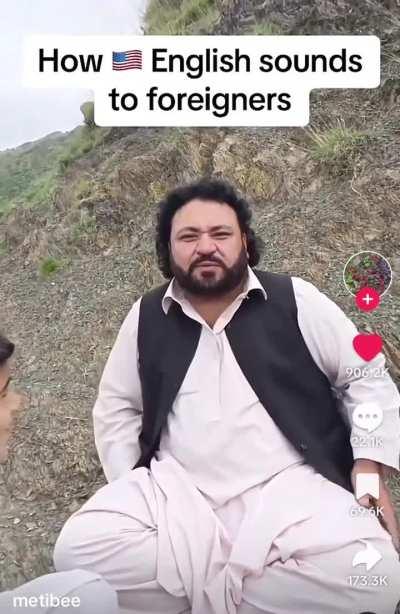 Guy trying to Immitate English natives. 