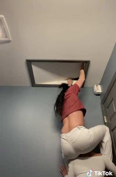 HMC while I use my friend as a step ladder