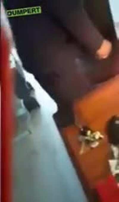 HP laptop bursts in front of him