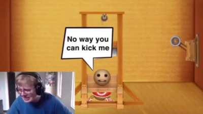 Carson plays Kick the Buddy