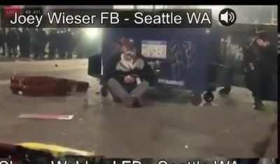 Crazy stuff - Seattle PD knockout member of the media with a flash bang a few hours ago