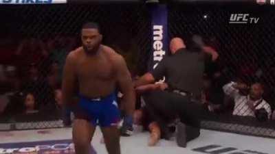 Paws loaded with concrete; the devastating right hand of Tyron Woodley