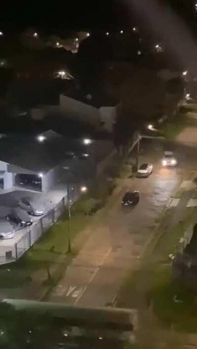 This is in Curitiba, Brazil, last night...