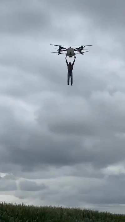 Jack testing the weight limit on new farm equipment.