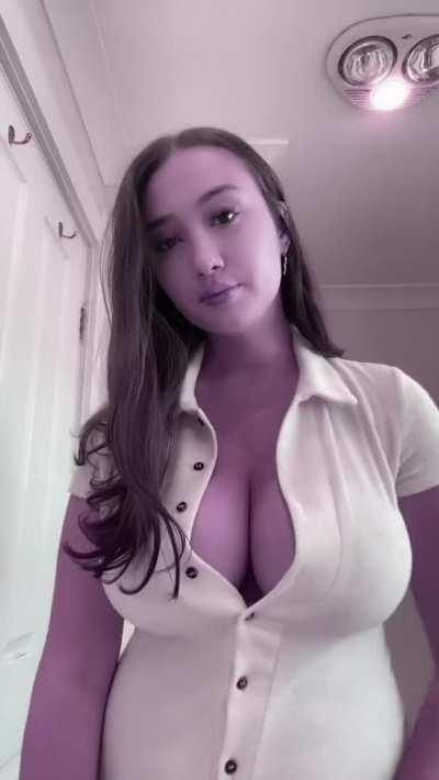 The girl was very surprised