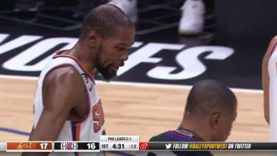 [Highlight] Russ swats KD's jumper yet again but gets called a foul