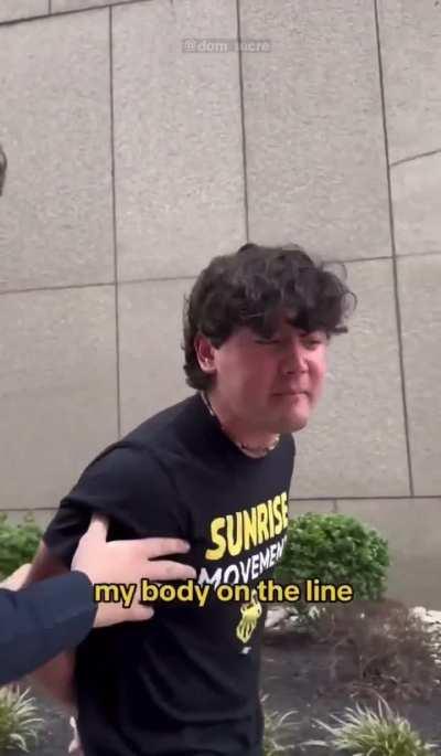 Climate change activist arrested at Biden’s campaign HQ in Wilmington Delaware. 