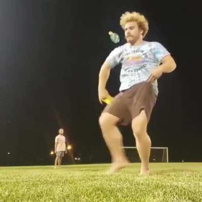 HMB while I bottle flip with a frisbee