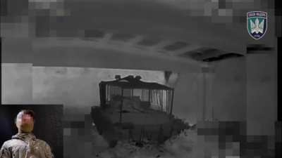 The fiber-optic FPV drone of the Magyar Birds operators flew 42 km away and hit a tank in a hangar. May 2025.