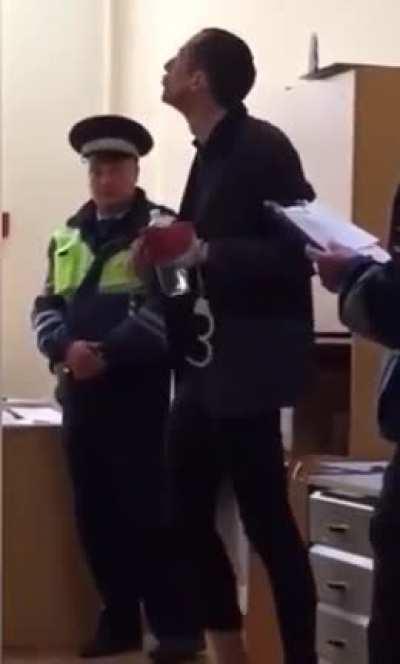 Continues the celebration in police station