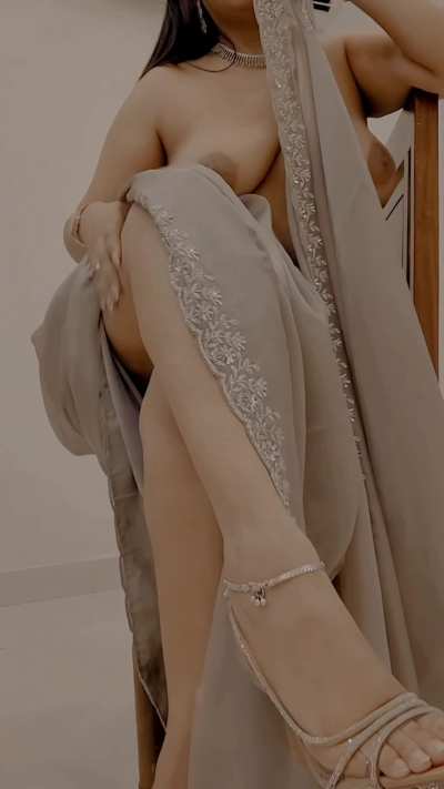 I wore the saree for your fantasy, now I’m slipping out for mine. I hope you can handle it 💋♥️