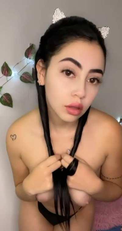 Can’t stop showing the boobs off