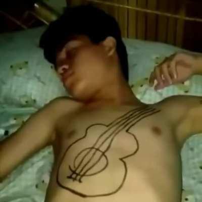 Pranking your sleeping friend