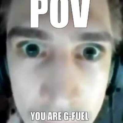 He bugging over that G-FUEL 😳